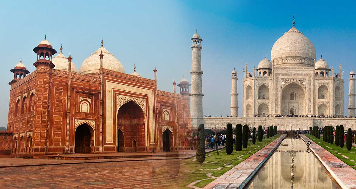 Agra of marble and red sandstone